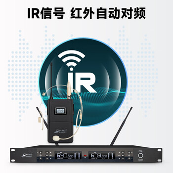 北极声无线一拖二教室讲解麦克风F-5A (头戴式）