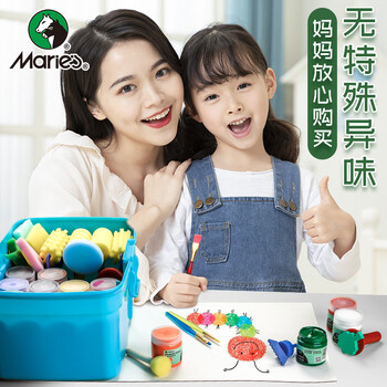 马利(Marie's)水粉颜料基础套装+工具箱24色50ml小盒装儿童幼儿园彩绘涂鸦画手绘水粉画颜料易清洗无异味 马利(Marie's)水粉颜料基础套装+工具箱24色50ml小盒装儿童幼儿园彩绘涂鸦画手绘水粉画颜料易清洗无异味