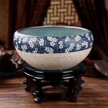 瓷小奴景德镇陶瓷鱼缸乌龟缸睡碗莲荷花盆客厅户外小型水缸古法养鱼