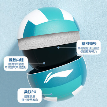 李宁排球中考训练比赛专用标准5号球成人学生沙滩排球初中生体育五号 李宁排球中考训练比赛专用标准5号球成人学生沙滩排球初中生体育五号