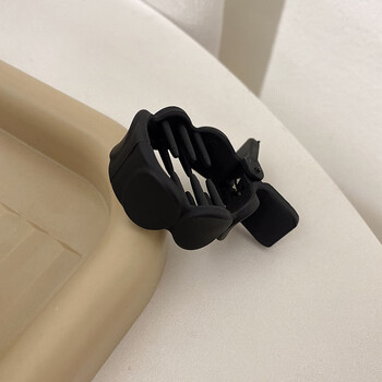 复古磨砂马尾发夹扎高马尾神器夹子头饰抓夹鲨鱼夹发卡发抓 黑色高