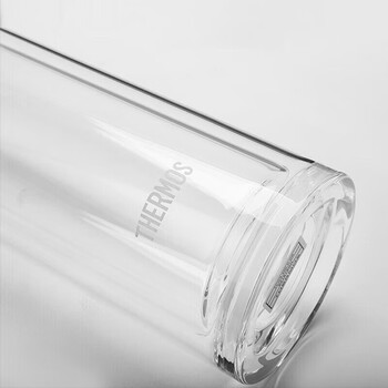膳魔师（THERMOS）双层玻璃杯400毫升男女士茶水分离水杯泡茶杯带茶漏TCGE-400D GY