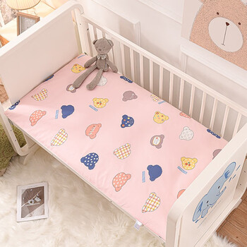 羽全棉幼儿园床垫套儿童宝宝纯棉褥子套带拉链可拆洗婴儿宝宝垫被套