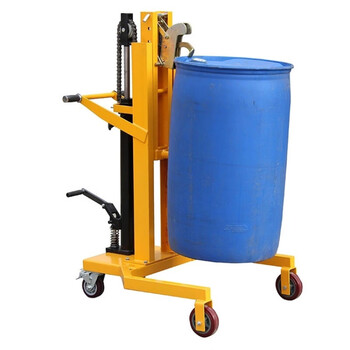 液压油桶搬运车圆桶手推车塑料桶铁桶运输车油桶车铁塑两用橡胶四轮dt
