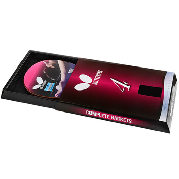 蝴蝶乒乓球拍长柄双面反胶5层四星级兵拍402横拍/单只进阶含拍套