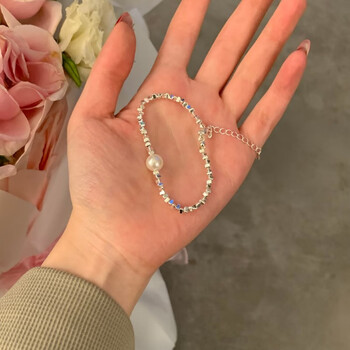 范琦520礼物爱心珍珠碎银子串珠手链女轻奢小众精致冷淡风ins设计感手