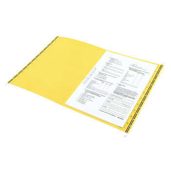 齐心(Comix) A4文件夹 易查找吊挂夹 文件管理夹 纸质25个装  黄 A1812