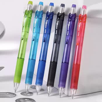 派通（Pentel ）PL105自动铅笔 0.5mm一二年级小学生书写铅笔素描绘图勾线活动铅笔带橡皮 蓝色单支装