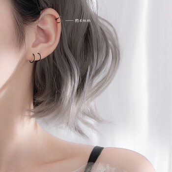 韩生生螺旋耳钉女足银耳钉简约冷淡风女小巧耳骨钉女耳骨环耳骨耳环耳