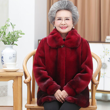 zkhe中棉袄套装女老冬装女水大衣衣服加厚上衣红色上衣xl建议85110斤