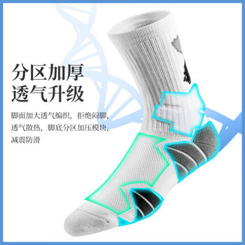 维多利亚旅行者三双装春夏儿童篮球袜男专业实战透气运动袜青少年跑步训练中筒袜