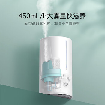 小米MJJSQ03DY 米家加湿器卧室婴儿低噪空气加湿 UV-C杀菌 4.5L大容量 上加水 智能恒湿S