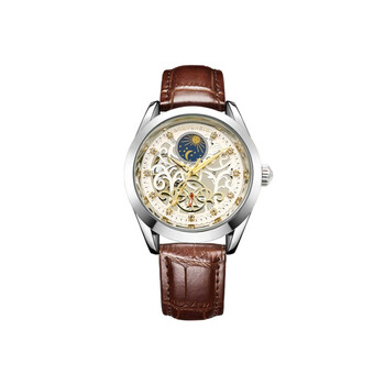 奥古拉斯(aokulasic ak)新款全自动机械表时尚防水夜光月相星辰多功能