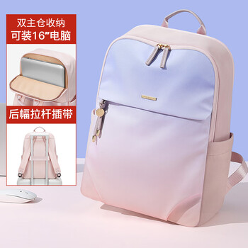 高尔夫（GOLF）双肩包女电脑包14/16英寸笔记本出差旅行背包大容量商务学生书包