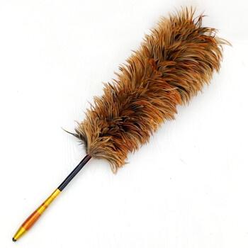 鸡毛毯纯手工真鸡毛掸子家用除尘禅子可伸缩车用加厚打扫灰尘毯子 120