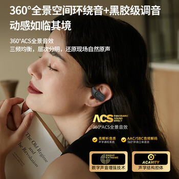 大康 OpenBuds【苹果MFI认证】开放式蓝牙耳机运动跑步新款不入耳无线挂耳式气骨传导概念适用华为小米