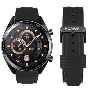 官方旗舰华为手表gt3原装表带皮带watchgt242gt3watch33pro真表g黑色
