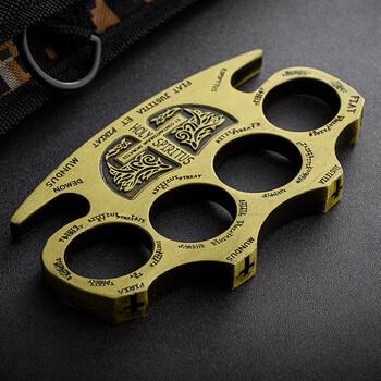 铭汇通 指虎四指加厚拳套锌合金戒指防身合法武器自卫