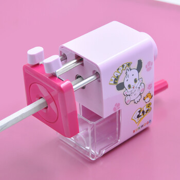 三木（SUNWOOD）卡通手摇削铅笔机/削笔机/削笔器/学生卷笔刀/转笔刀/铅笔刀 粉色 5128