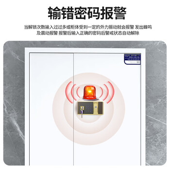 中伟（ZHONGWEI）保密柜文件柜铁皮档案柜储物柜钢制防盗柜密码柜指纹锁通双节