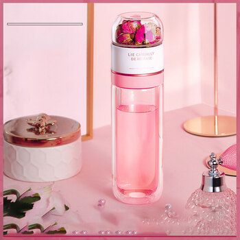 物生物(RELEA)茶水分离泡茶杯双层玻璃杯过滤加厚女大容量便携随手水杯子 JV011869-0300 物生物(RELEA)茶水分离泡茶杯双层玻璃杯过滤加厚女大容量便携随手水杯子 JV011869-0300