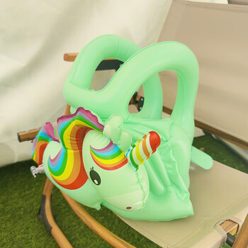 衣宝宝戏水玩具幼儿游泳装备双气囊泳圈儿童l大号蓝独角兽背心612岁