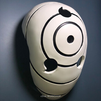 火影忍者宇智波带土斑白面具阿飞三勾玉白绝 三勾玉头盔面具(精品树脂