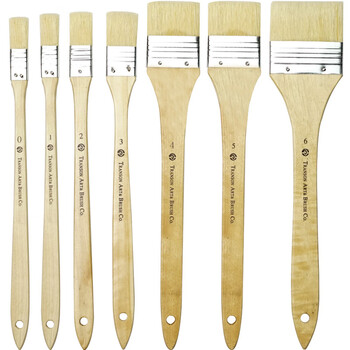 中盛画材 4#水粉油画丙烯颜料水彩画笔套装笔刷猪鬃手绘画墙绘板刷排刷底纹美术彩绘色彩全套排笔单支刷子 速写 马克笔绘画