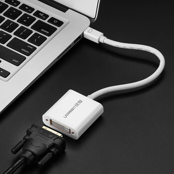 绿联  Mini DP转DVI转换器 迷你dp雷电转接头 支持苹果微软Surface笔记本电脑接显示器投影仪10402