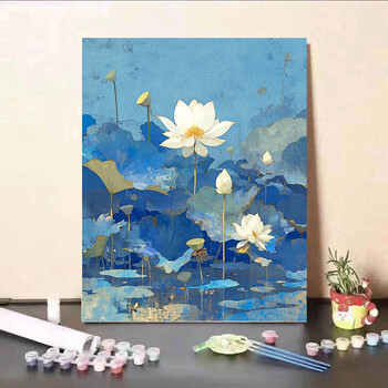 油彩画荷花品牌及商品- 京东