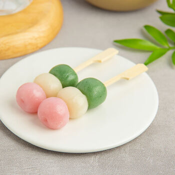 日式三色糯米丸子 日式丸子糯米串团子即食小零食动漫款解冻即食 花见