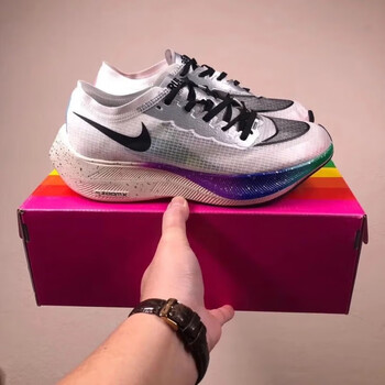 fly3 气垫慢跑步鞋马拉松男女学生田径休闲蝉翼运动鞋 fly3-彩虹糖 40