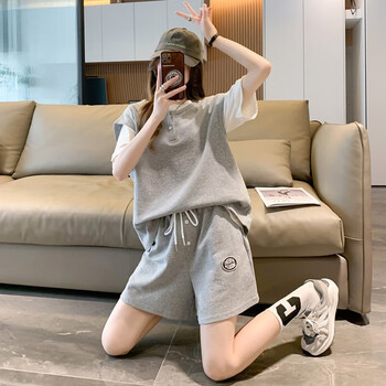 千夏芝夏天女生运动服夏季宽松少女2023年新款初中生高中生大学生套装