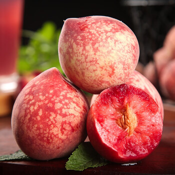 【乡语小吖 湖北血桃 新鲜水果红心水蜜桃毛桃现红心