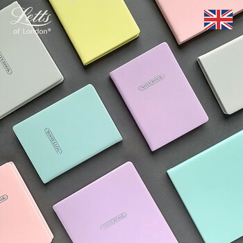 Filofax＆Letts联名款英国进口记事本PASTEL帕斯泰尔彩粉系列定页笔记本中号鸭蛋蓝横线页本090095