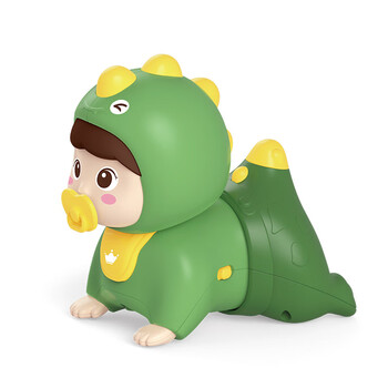 趣在新款电动爬行娃娃婴儿学爬玩具宝宝抬头训练神器大号萌趣恐龙爬娃