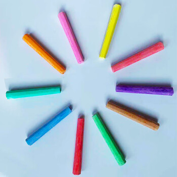 御杰粉笔京东自营黑板报专用六角彩色粉笔10色50支开学礼物儿童无尘无毒粉笔画板教学教师专用粉笔