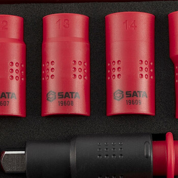 世达（SATA）16件10MM系列VDE绝缘套筒组套 09268