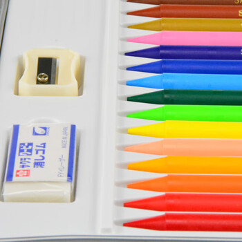 樱花（SAKURA）塑料蜡笔18色铁盒套装 笔轴全芯不脏手美术儿童绘画美术写生