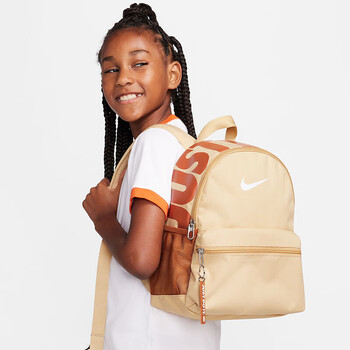 耐克儿童双肩包 玲珑小巧旅行包书包休闲包DR6091-252 棕