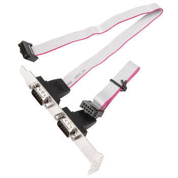 魔羯（MOGE）台式机主板COM口 双串口全高挡板线 9针档板线 9PIN引线连接线RS232接口 MC8332 