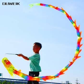 杜威克 健身甩龙舞龙彩带 儿童舞飘带 太极杆甩龙杆抖龙3米+45cm甩杆 杜威克 健身甩龙舞龙彩带 儿童舞飘带 太极杆甩龙杆抖龙3米+45cm甩杆