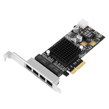 魔羯（MOGE）intel I350T4芯片PCI-E X4千兆四口服务器网卡4口POE供电网络适配器工业相机图像采集视觉 MC2268