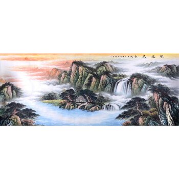 8米 精品山水 曾 刚 《翠谷溪流》06拍卖已结束签约画家亲笔授权