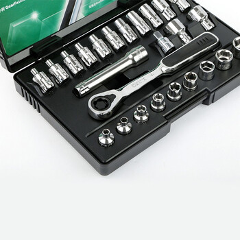 世达（SATA）25件13MM系列穿透式套筒组套 棘轮扳手汽修汽保工具组套09131