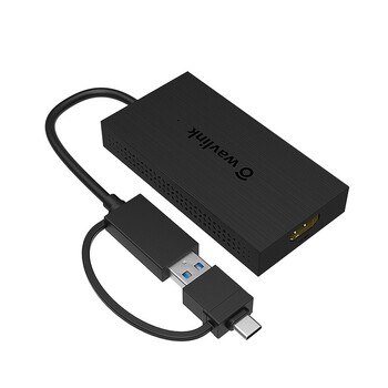 睿因 Wavlink WL-UG7601HC USB3.0转HDMI 4K高清显示适配器外置扩屏显卡炒股办公多屏器