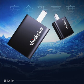 ThinkPad联想thinkplus口红电源65W氮化镓充电器Type-C快充超迷你便携套装笔记本电脑/手机/平板电源适配器