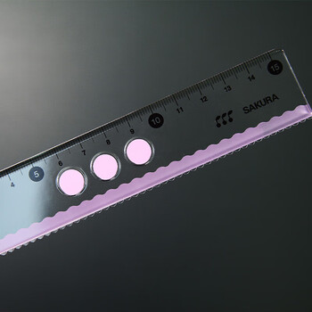 樱花(SAKURA)小学生18cm波浪直尺 粉色 学生塑料尺子绘图画线 小学生文具系列 樱花(SAKURA)小学生18cm波浪直尺 粉色 学生塑料尺子绘图画线 小学生文具系列