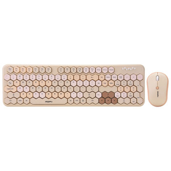 摩天手(MofiiHoney S 无线 菱形键鼠套装 女生办公键鼠套装 鼠标 电脑键盘 笔记本键盘 奶茶色混彩99.00元