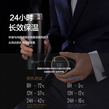 Vanow智能保温杯男316不锈钢水杯子便携年会定制礼盒泡茶杯教师节礼物 Vanow智能保温杯男316不锈钢水杯子便携年会定制礼盒泡茶杯教师节礼物